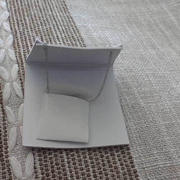 Sterling Silver Diamond Necklace - Picture 3 of 7